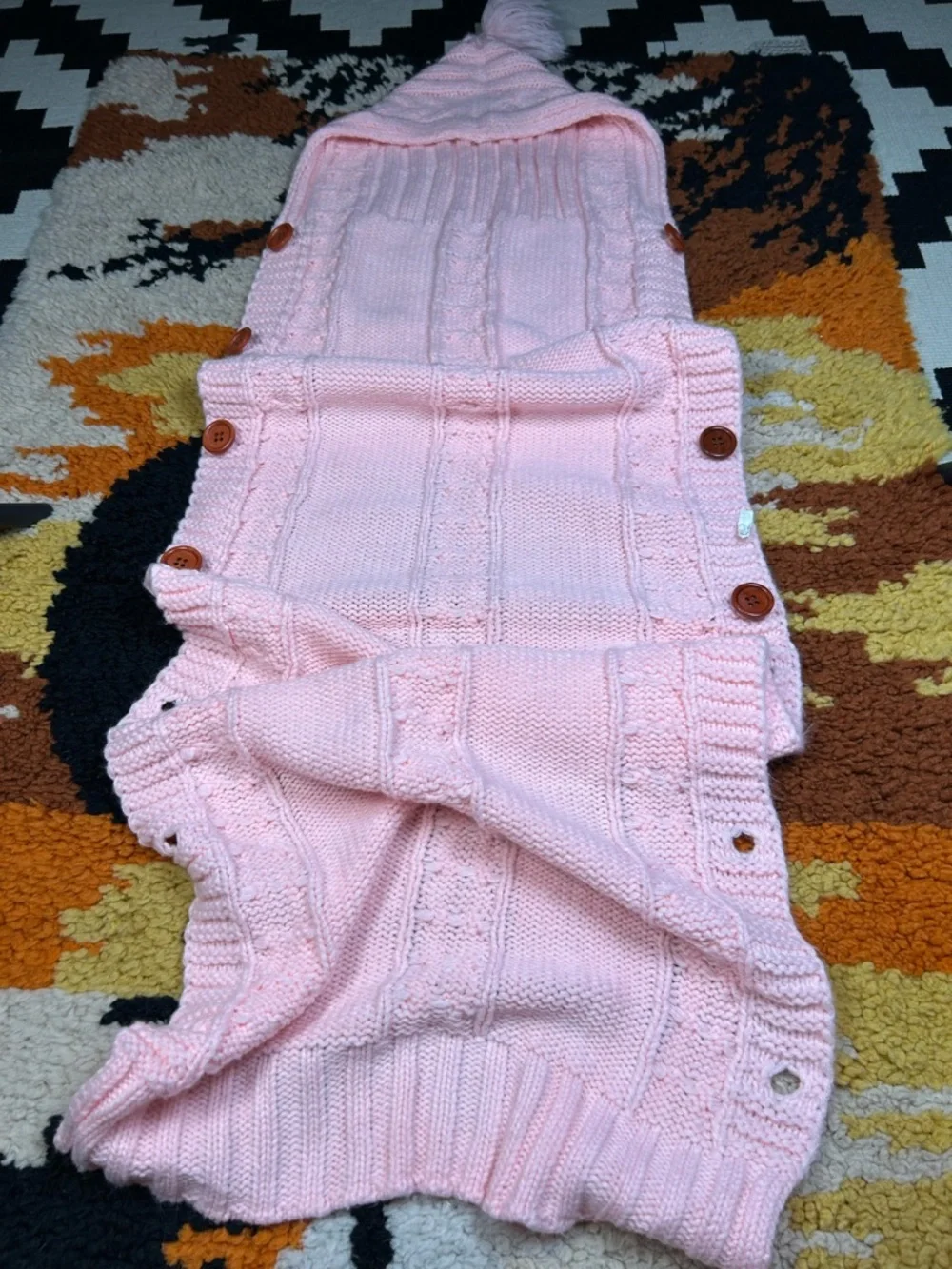Cuddliest, hooded, button up infant snuggle sack!!